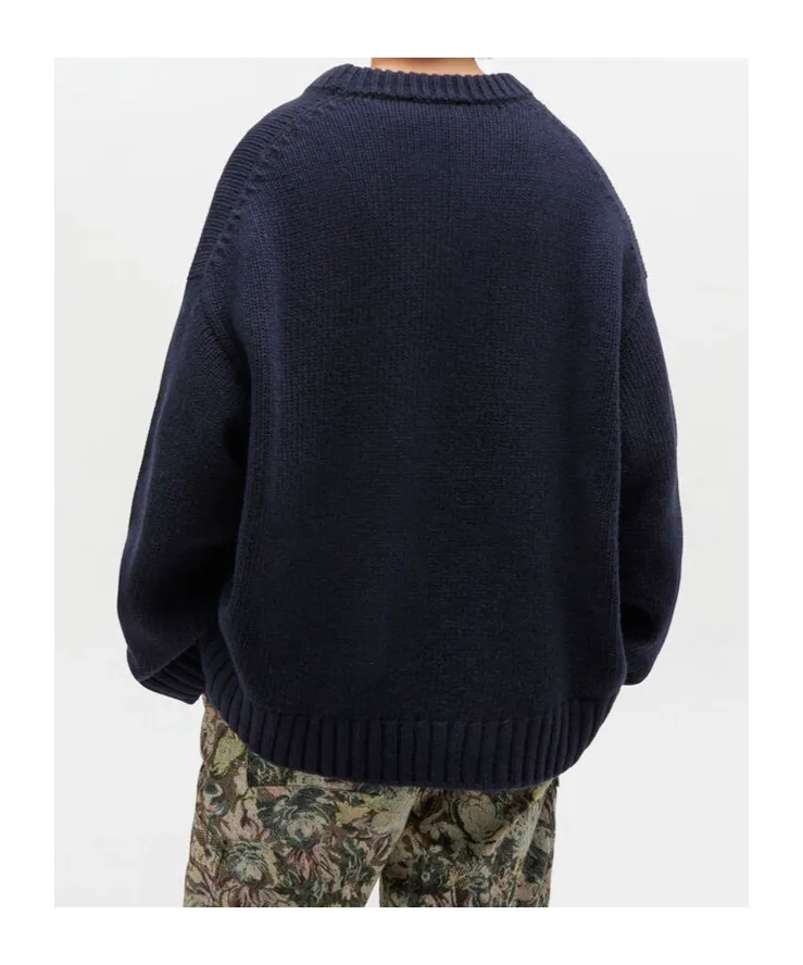 Dark Blue Wool Mix Jumper