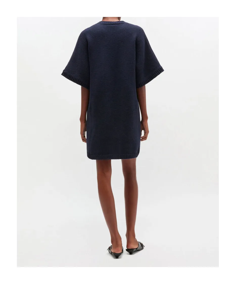 Dark Blue Wool Mix Dress