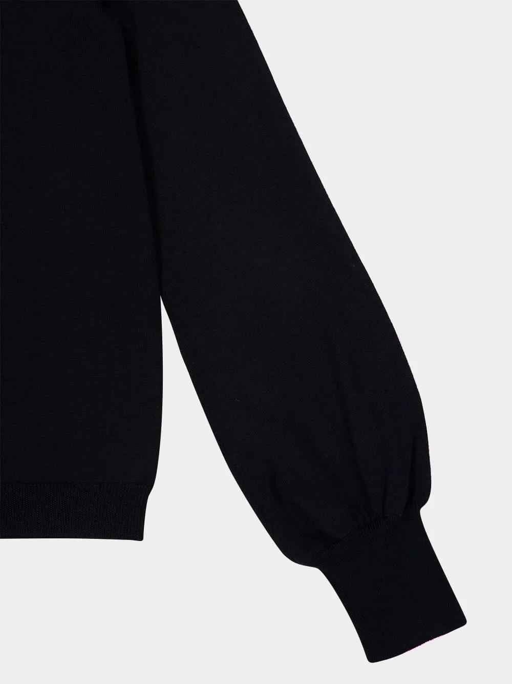 Valentino Lace Detailed Long-Sleeve Knit Sweater