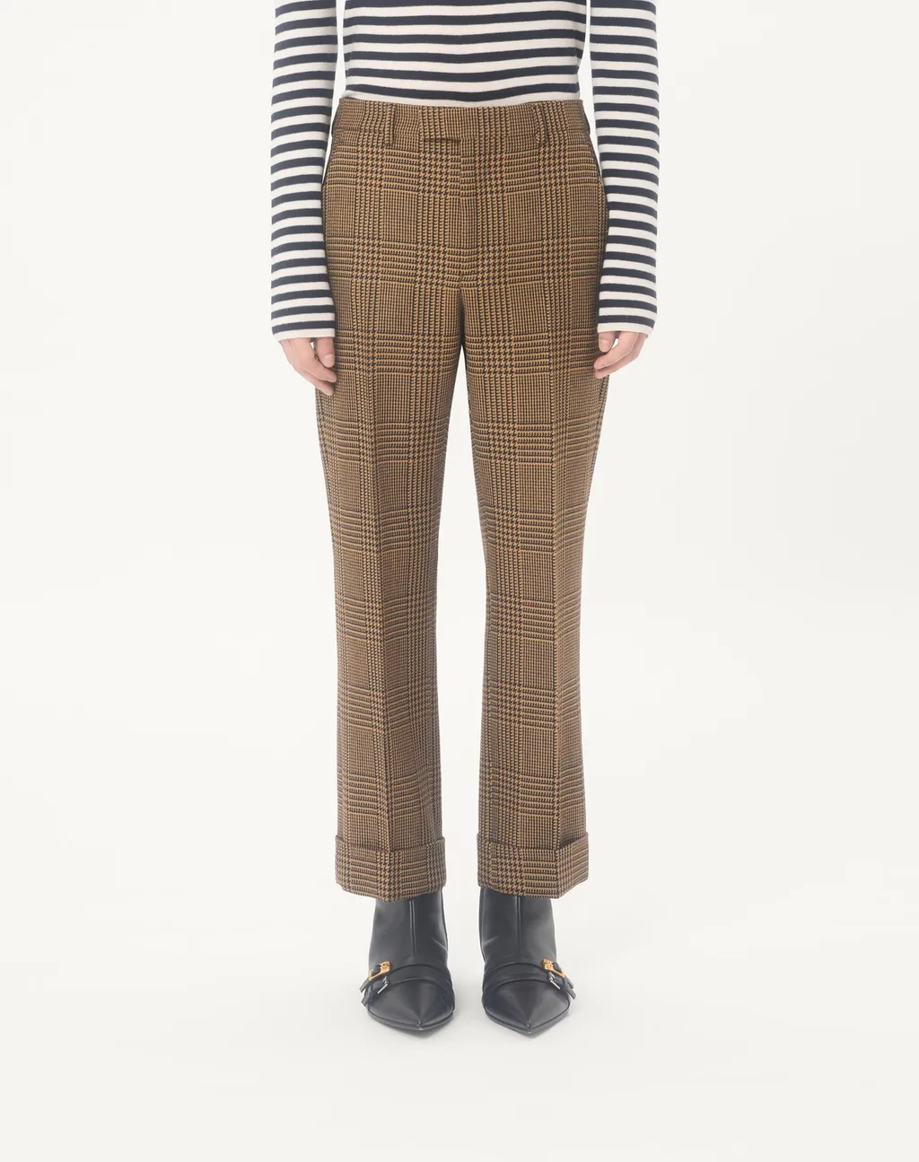 Plaid Wool Trousers