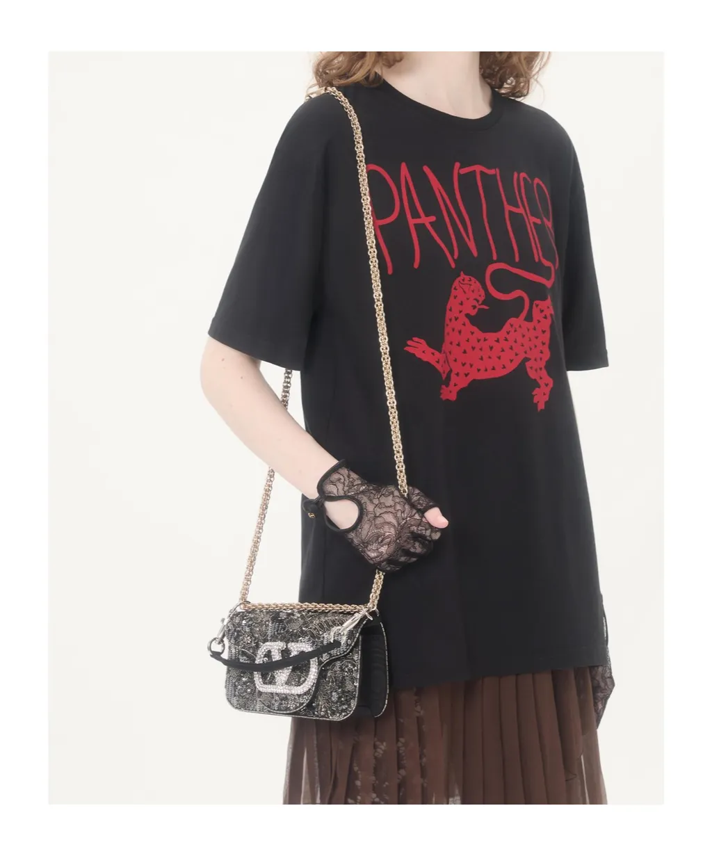 Valentino Loc Embellished Foldover Top Small Shoulder Bag