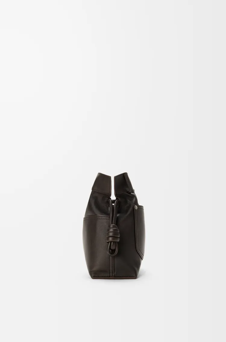 Panta Medium Flamenco Clutch In Shiny Calfskin