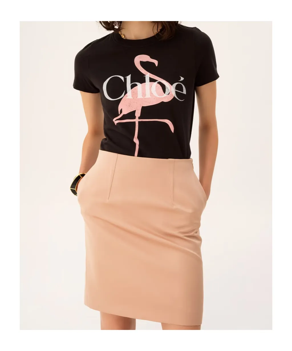 Chloé Graphic Printed Crewneck T-Shirt