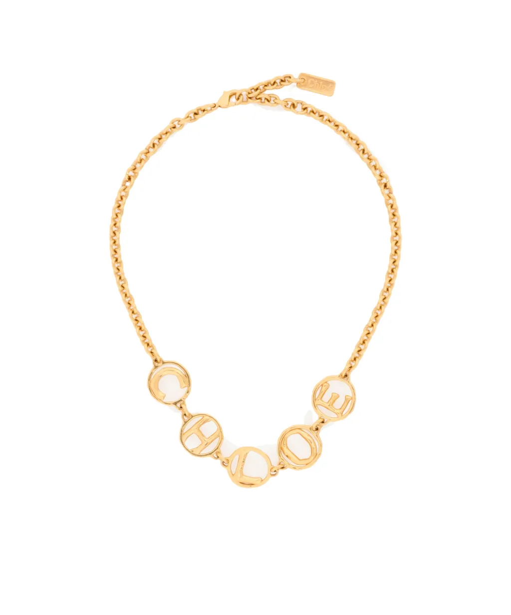 Chloé Script Logo Plaque Choker