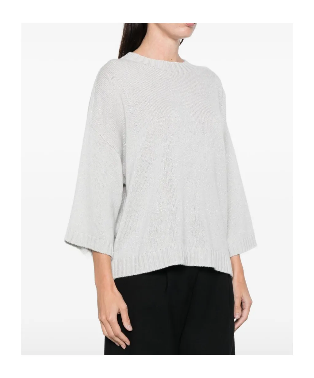 Fabiana Filippi Lurex Platinum T-Shirt