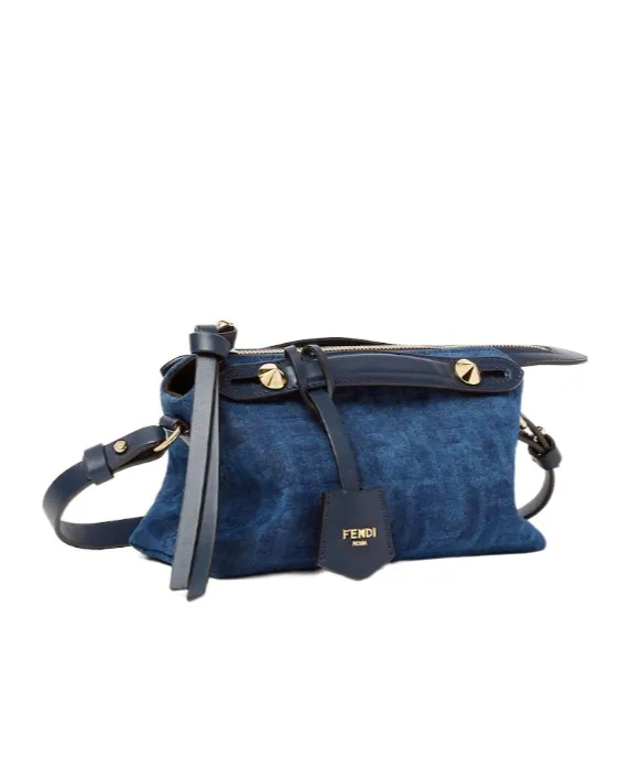 By The Way Soft Mini Blue Ff Denim Flocked Mini-Bag