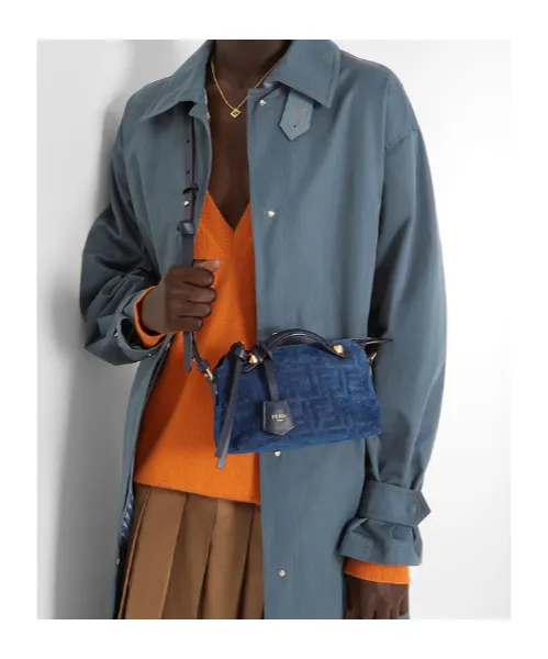 By The Way Soft Mini Blue Ff Denim Flocked Mini-Bag