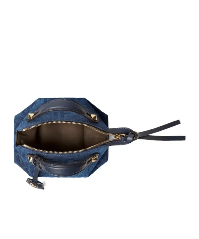 By The Way Soft Mini Blue Ff Denim Flocked Mini-Bag