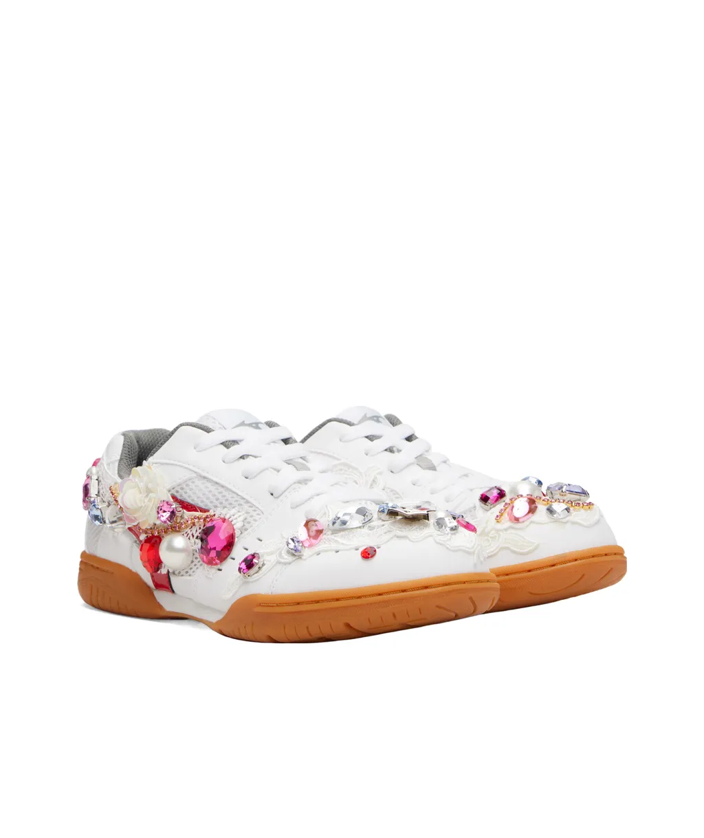 Cdg Girl X Mizuno Embellished School Sneakers
