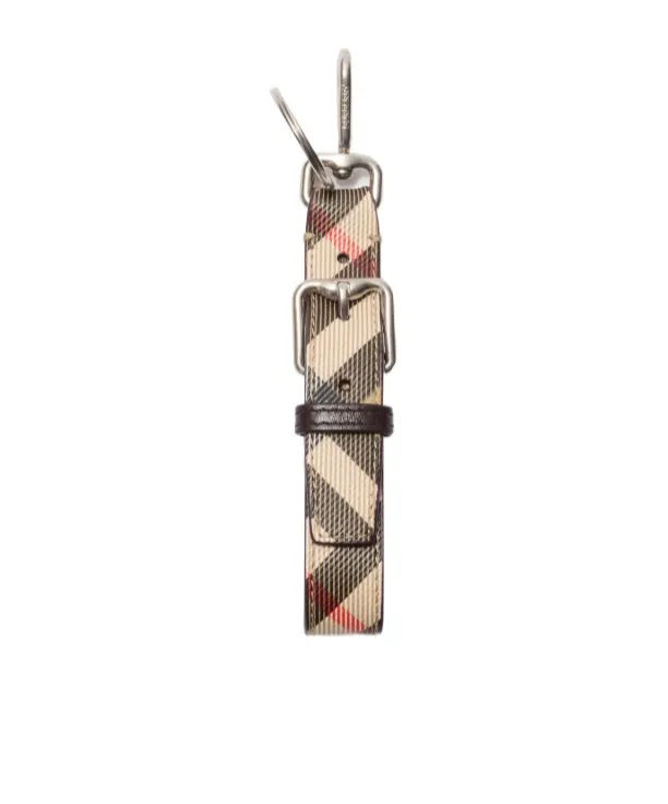 Burberry Checked Buckle Detailed Keychain
