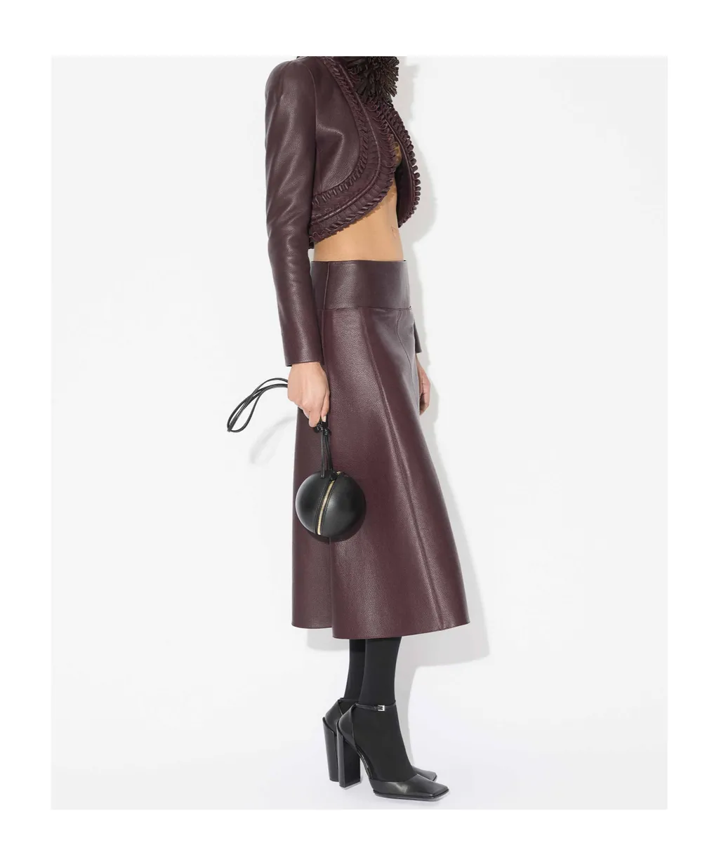 Leather Slit Skirt