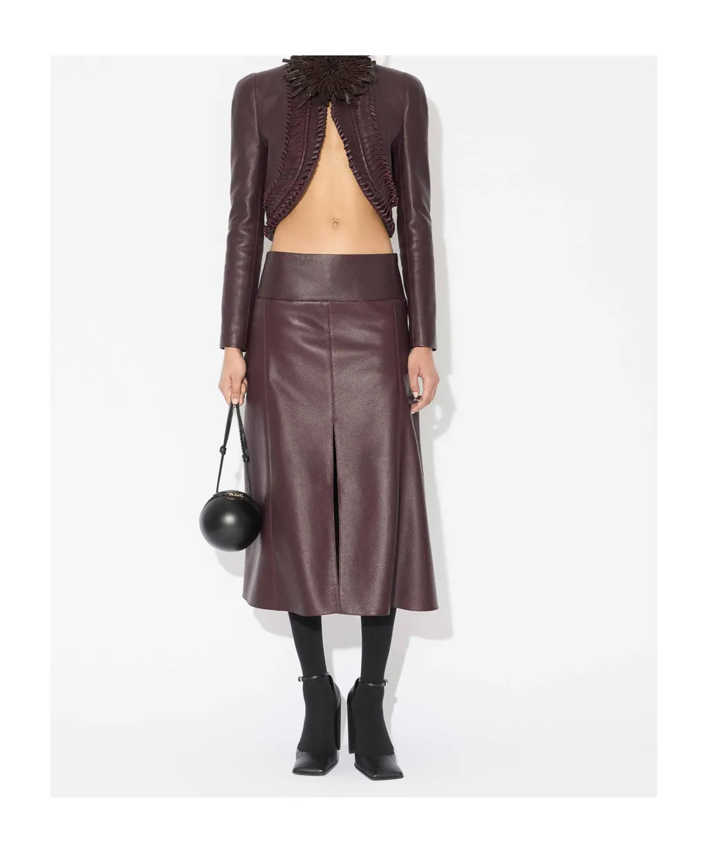 Leather Slit Skirt