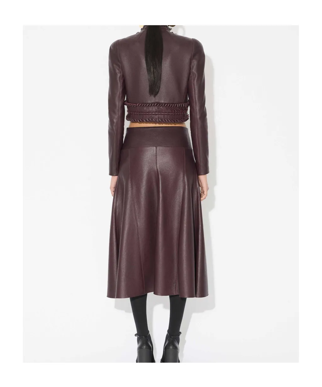 Leather Slit Skirt