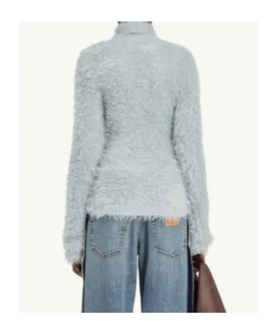Mm6 Maison Margiela Faux Fur Turtleneck Jumper