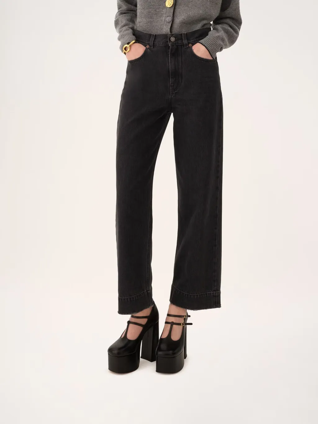 Chlo High-Waisted Cropped Jeans