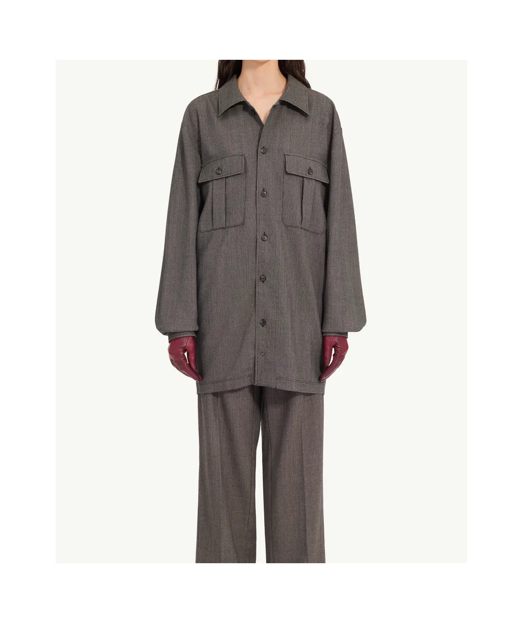 Mm6 Maison Margiela Tweed Shirt Dress