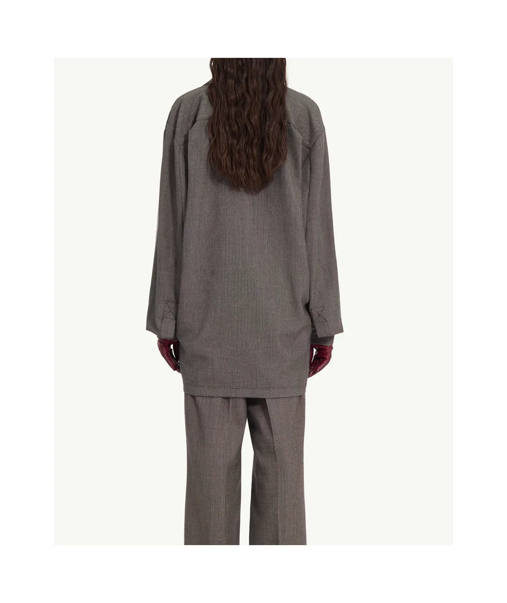 Mm6 Maison Margiela Tweed Shirt Dress