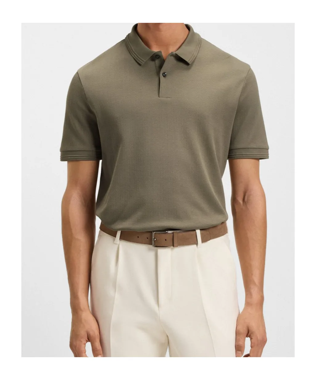 Parlay 240 Button Herringbone Polo Shirt