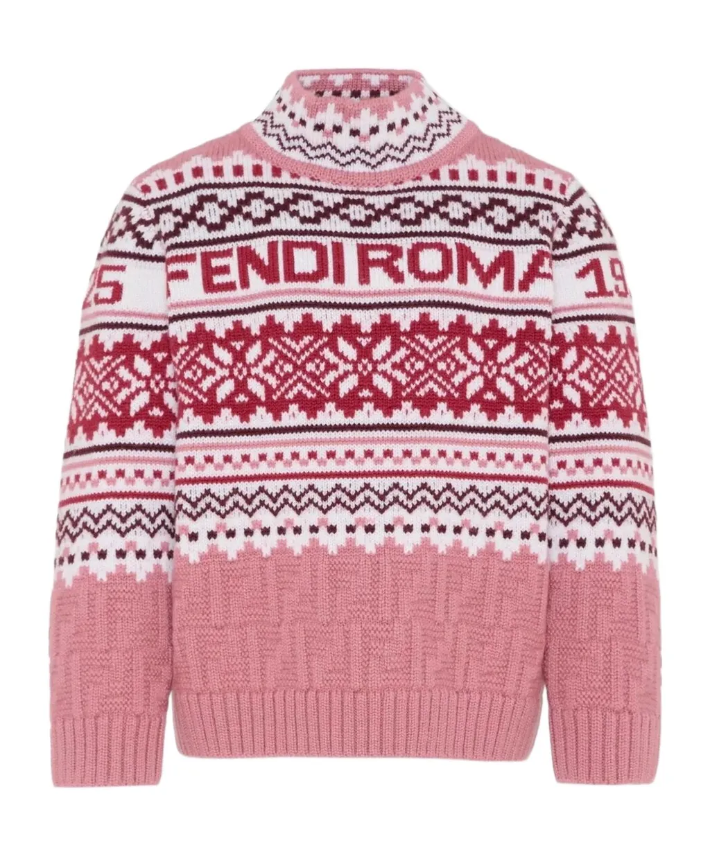 Fendi Kids Logo Jacquard Long-Sleeved Jumper