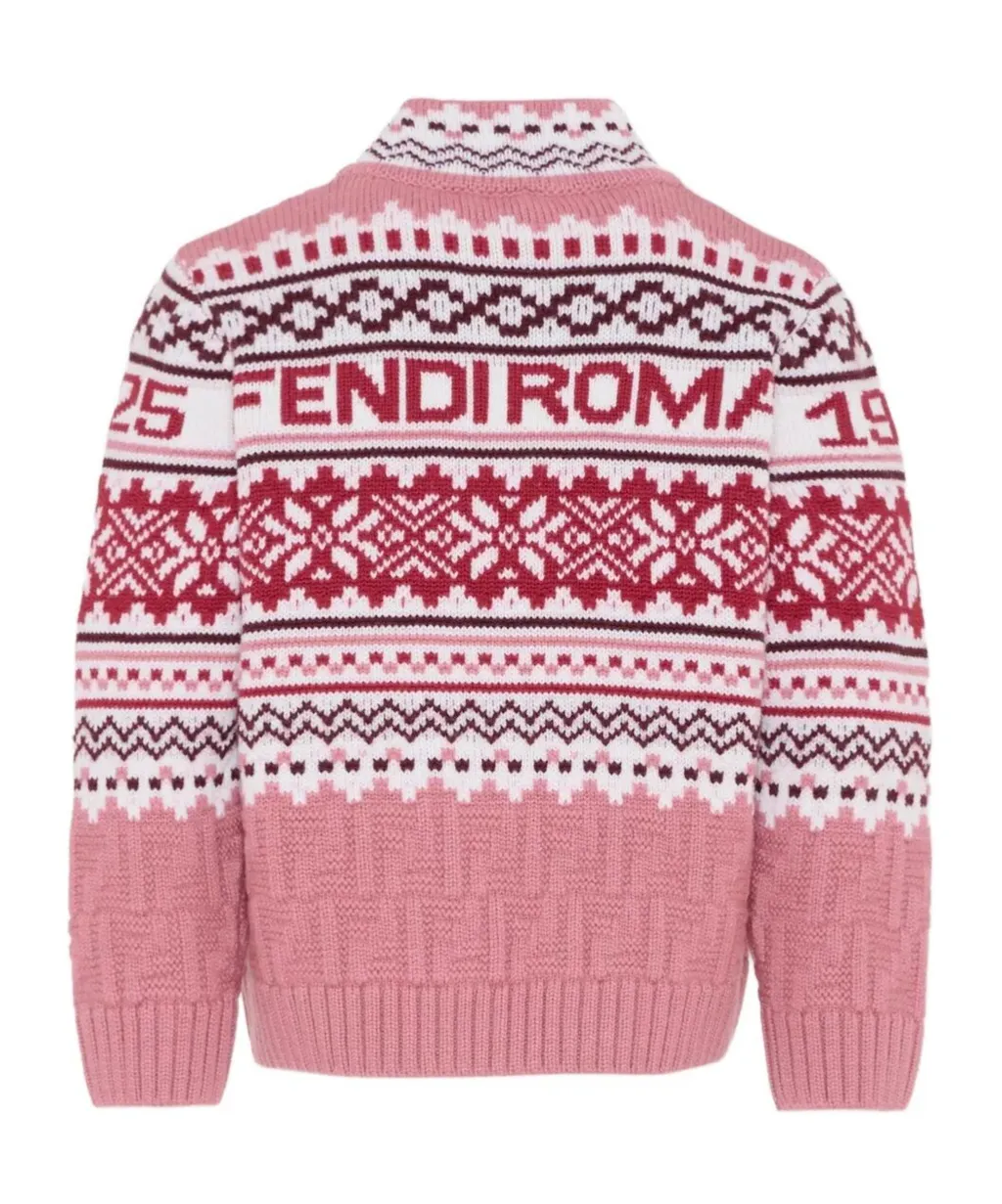 Fendi Kids Logo Jacquard Long-Sleeved Jumper