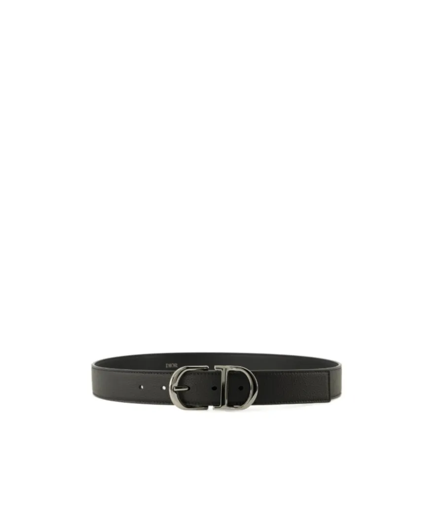 Dior Homme Logo Plaque Buckled Belt