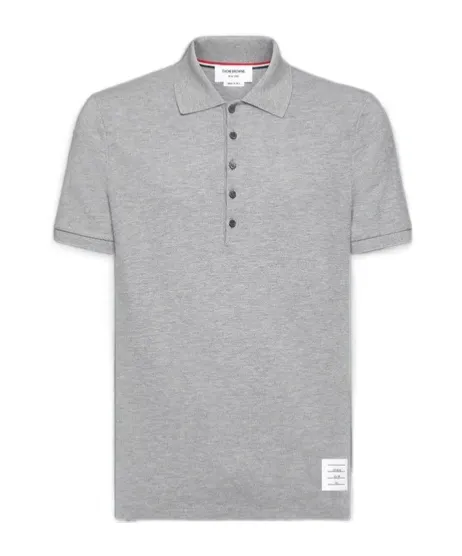 Thom Browne 4-Bar Short-Sleeved Polo Shirt