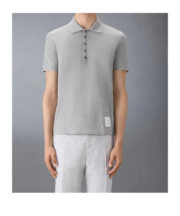 Thom Browne 4-Bar Short-Sleeved Polo Shirt