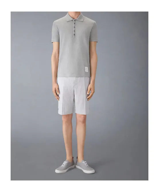Thom Browne 4-Bar Short-Sleeved Polo Shirt