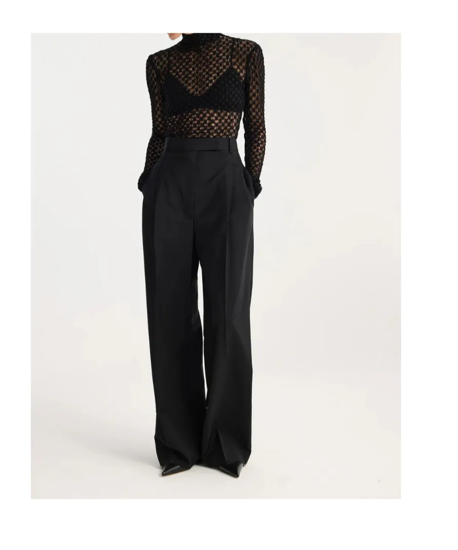 Long-Sleeved Semi-Transparent Top