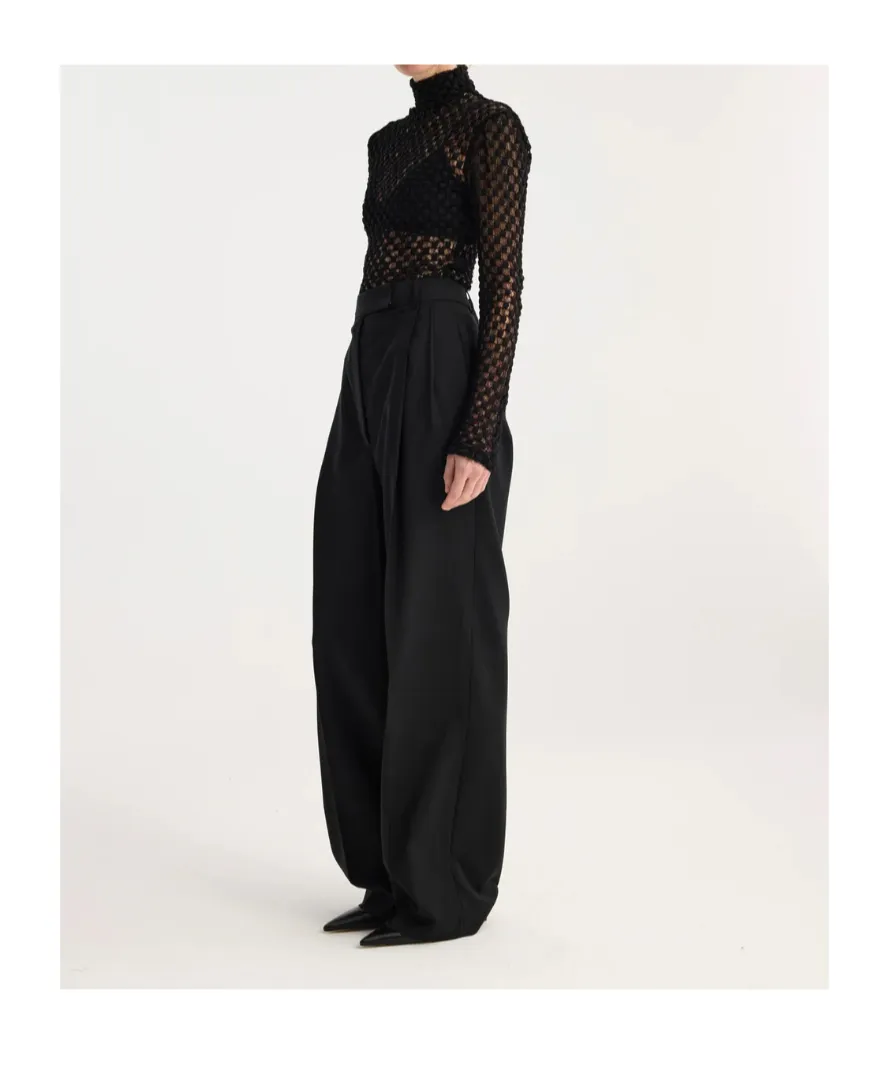 Long-Sleeved Semi-Transparent Top