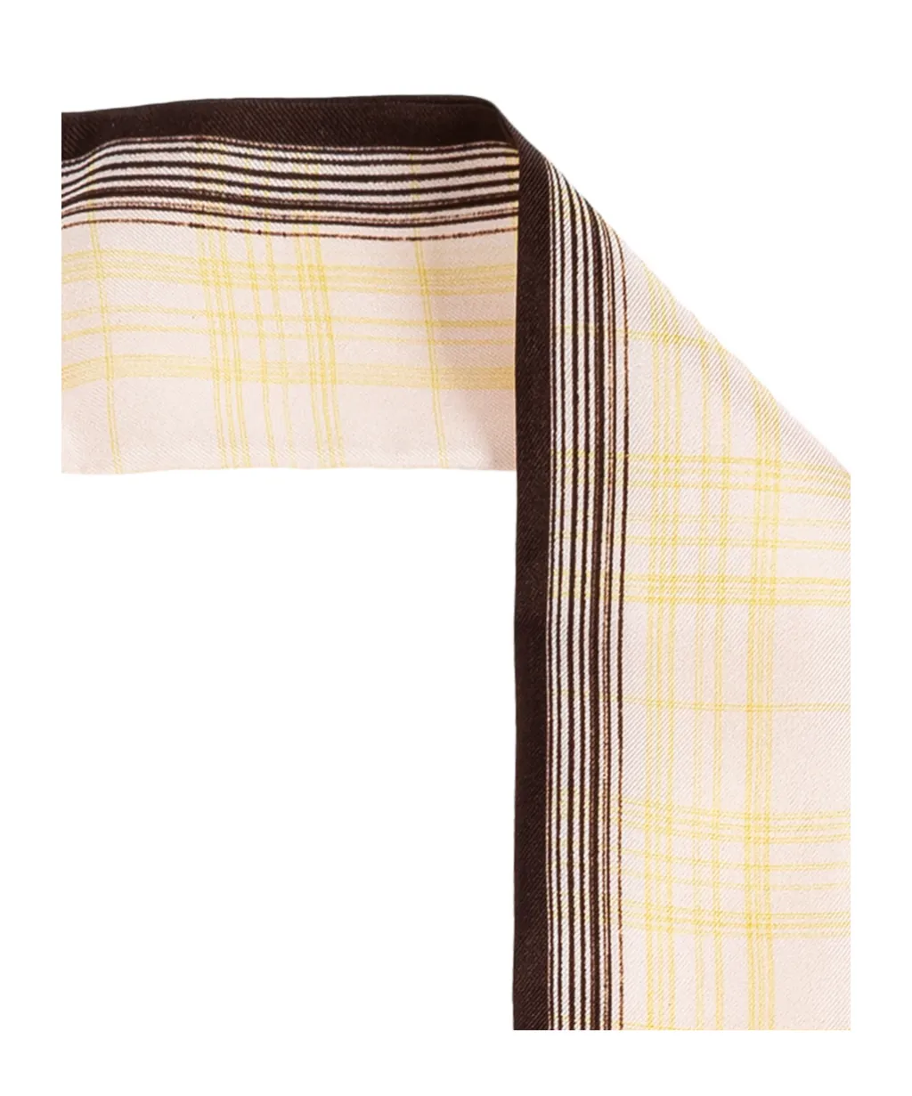 Plaid-Patter Silk Scarf