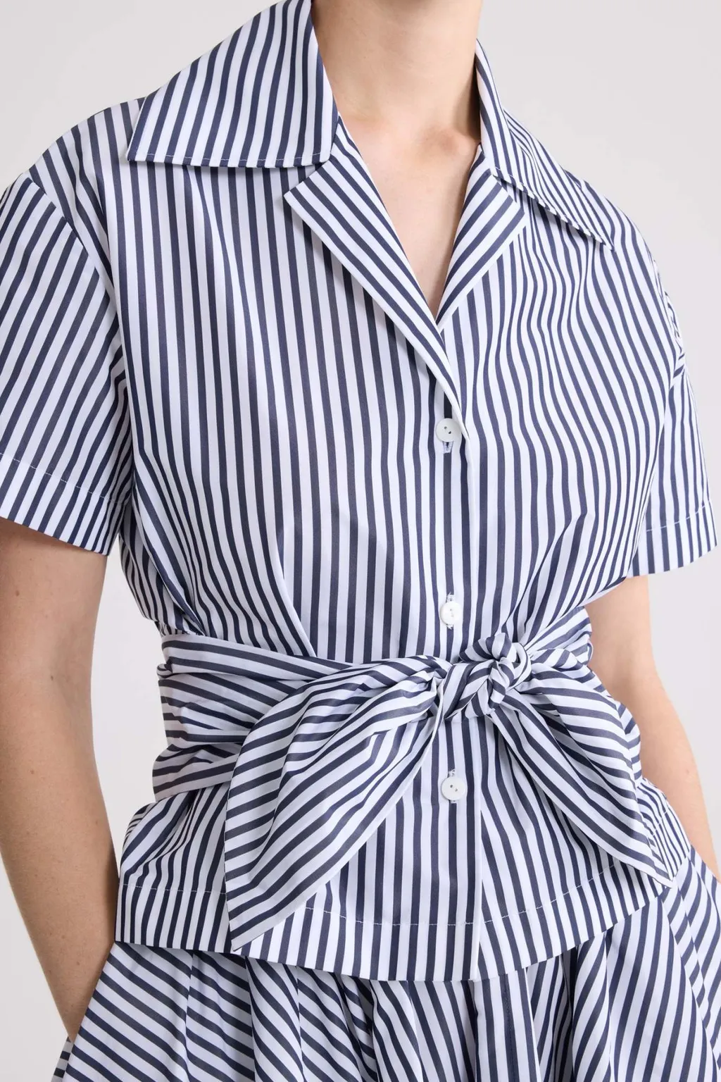 Striped Knotted Shirt
