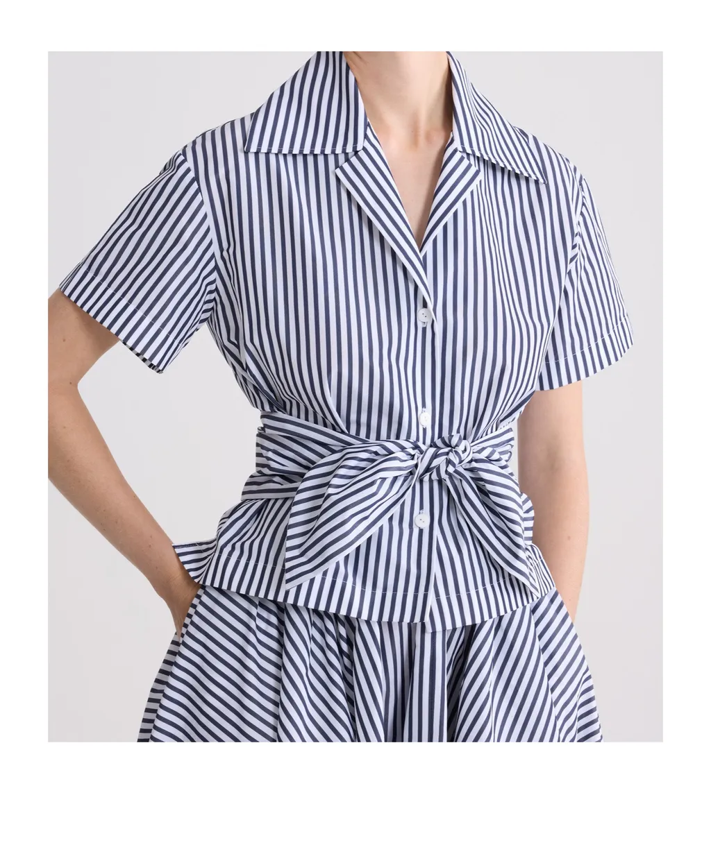 Striped Knotted Shirt