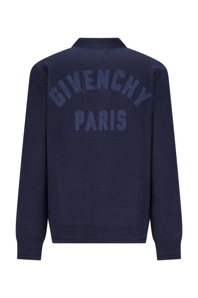 Givenchy Paris Logo V-Neck Knitted Cardigan