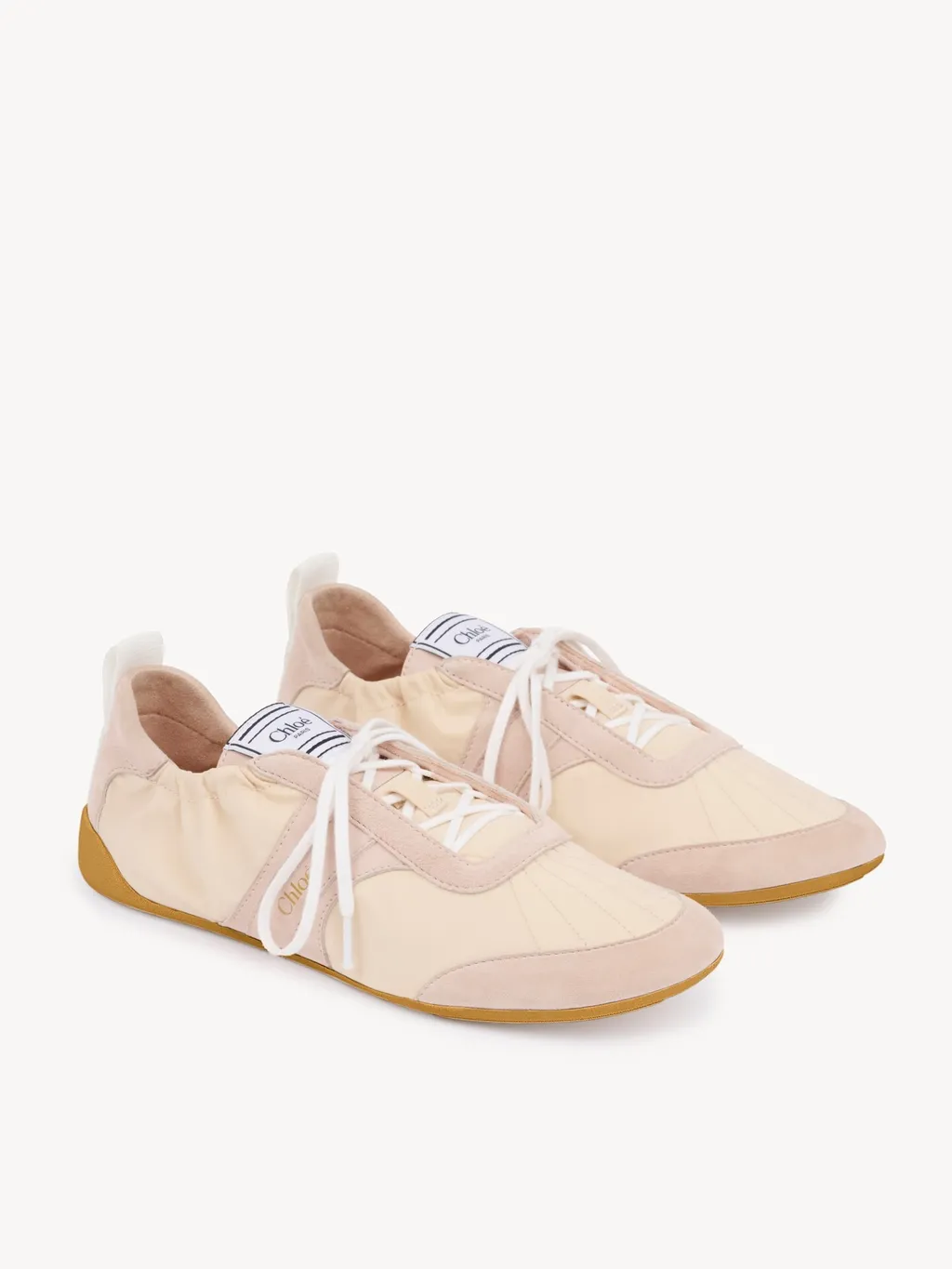 Chloé Kick Panelled Lace-Up Sneakers