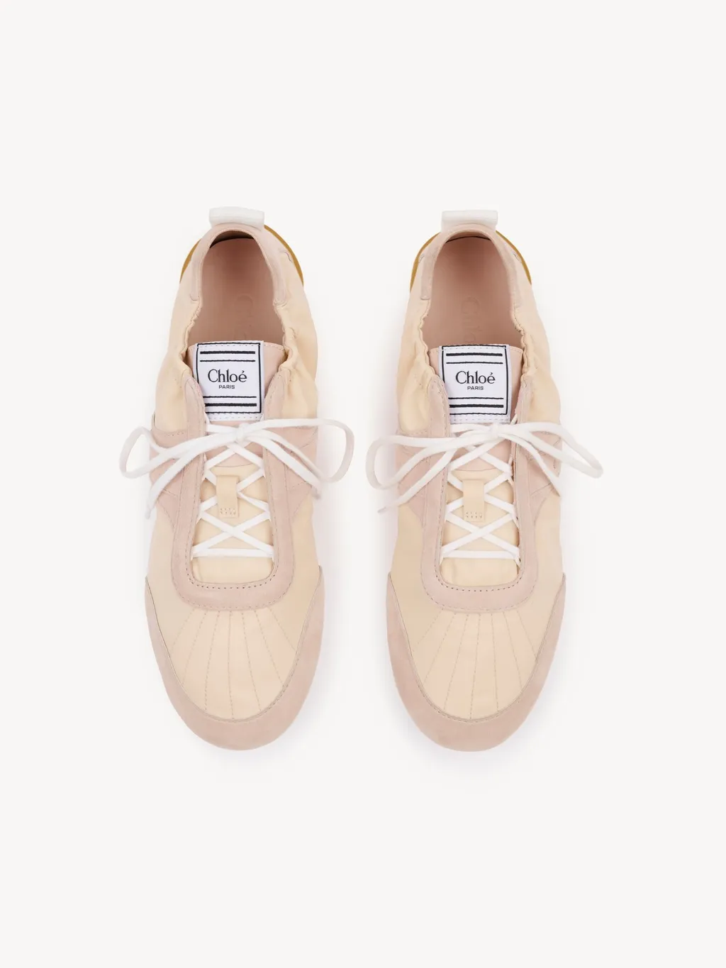 Chloé Kick Panelled Lace-Up Sneakers