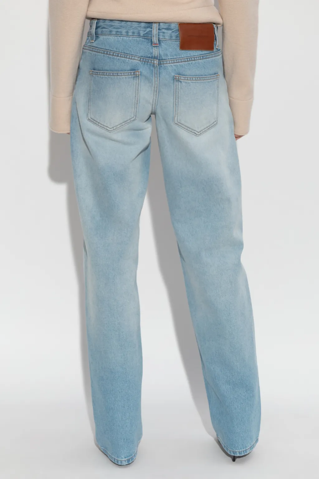 Five-Pocket Straight-Leg Jeans