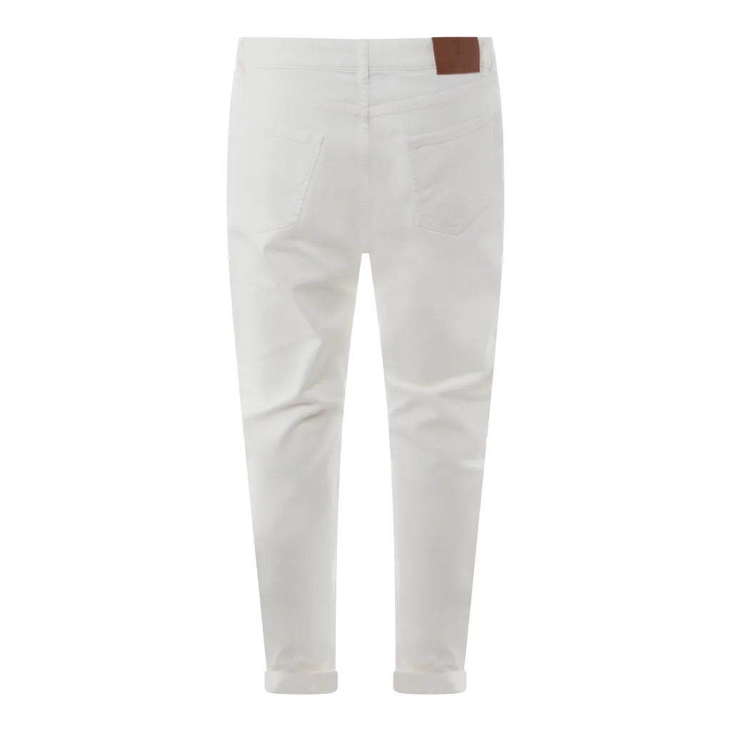 Brunello Cucinelli Logo Embroidered Jeans