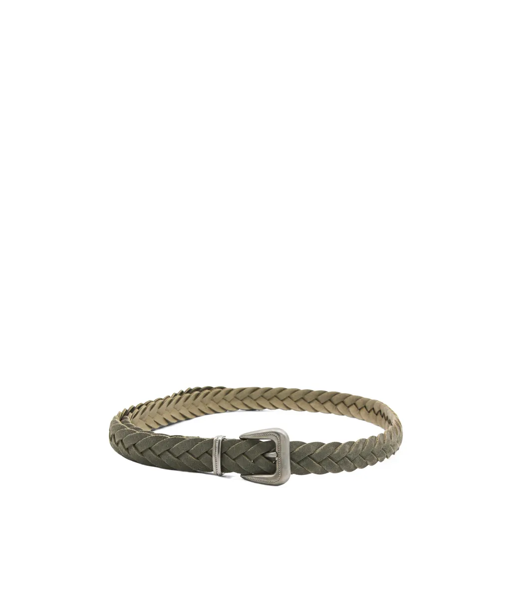 Brunello Cucinelli Monili Woven Buckle Belt