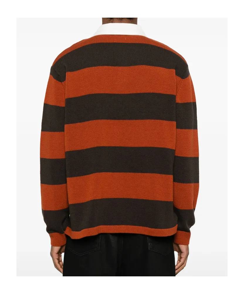 Striped Polo Knit Sweater