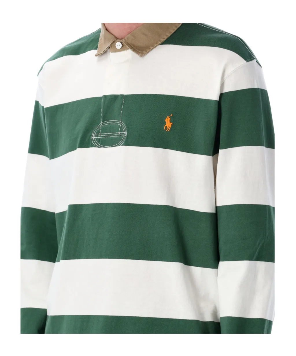 Polo Ralph Lauren Logo Embroidered Striped Polo Shirt