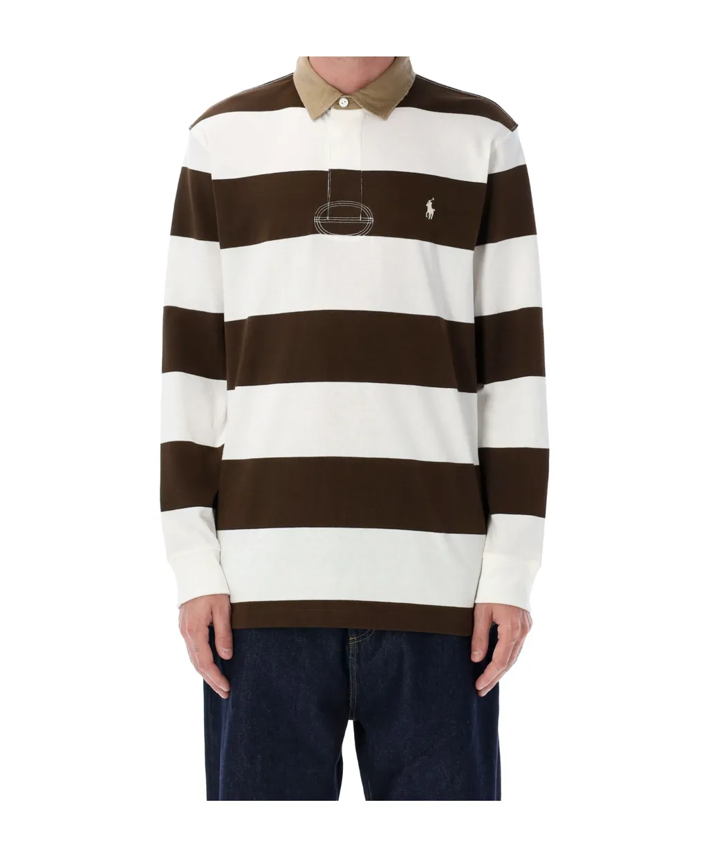 Polo Ralph Lauren Logo Embroidered Striped Polo Shirt
