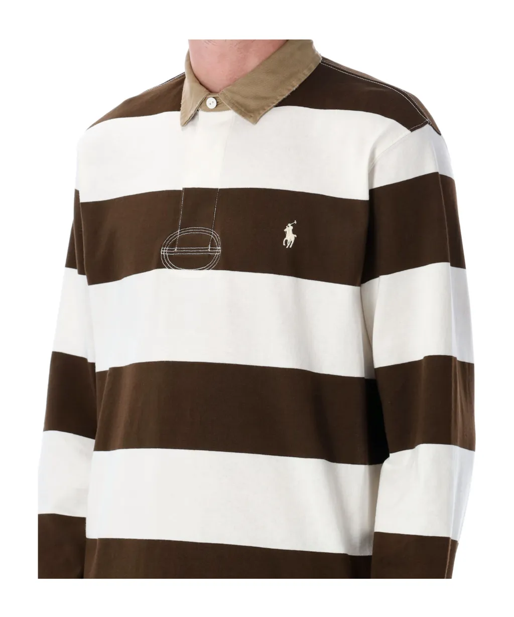 Polo Ralph Lauren Logo Embroidered Striped Polo Shirt