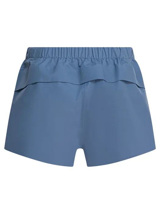 Prada Belted Ruffle-Waist Shorts
