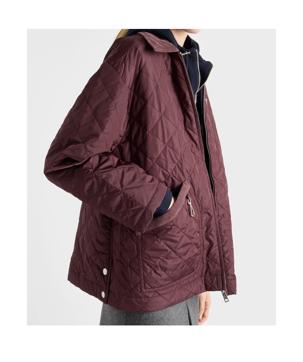 Prada Re-Nylon Triangle-Logo Quilted Jacket