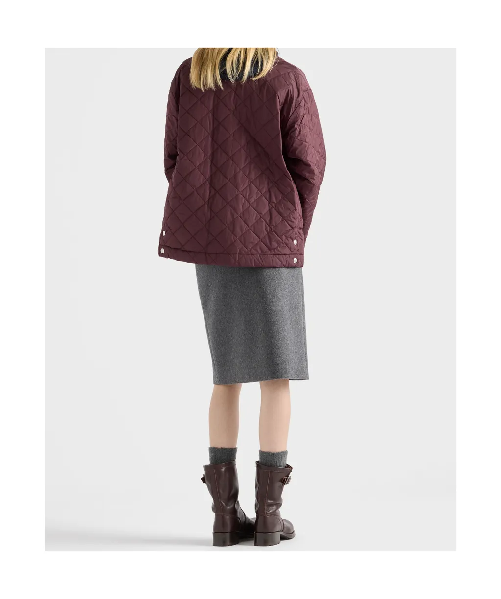 Prada Re-Nylon Triangle-Logo Quilted Jacket