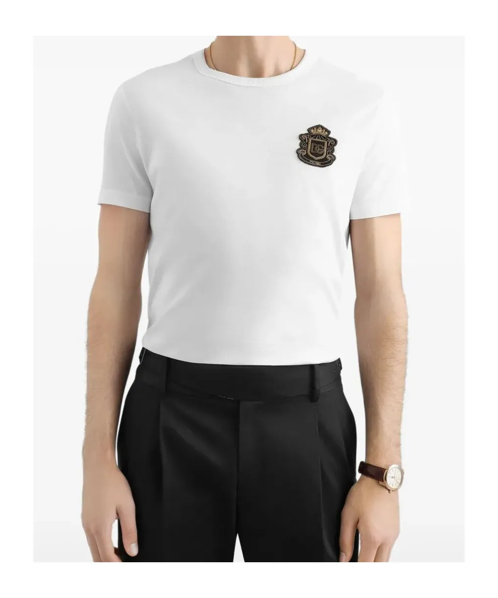 Dolce & Gabbana Heraldic Patch Short-Sleeved T-Shirt