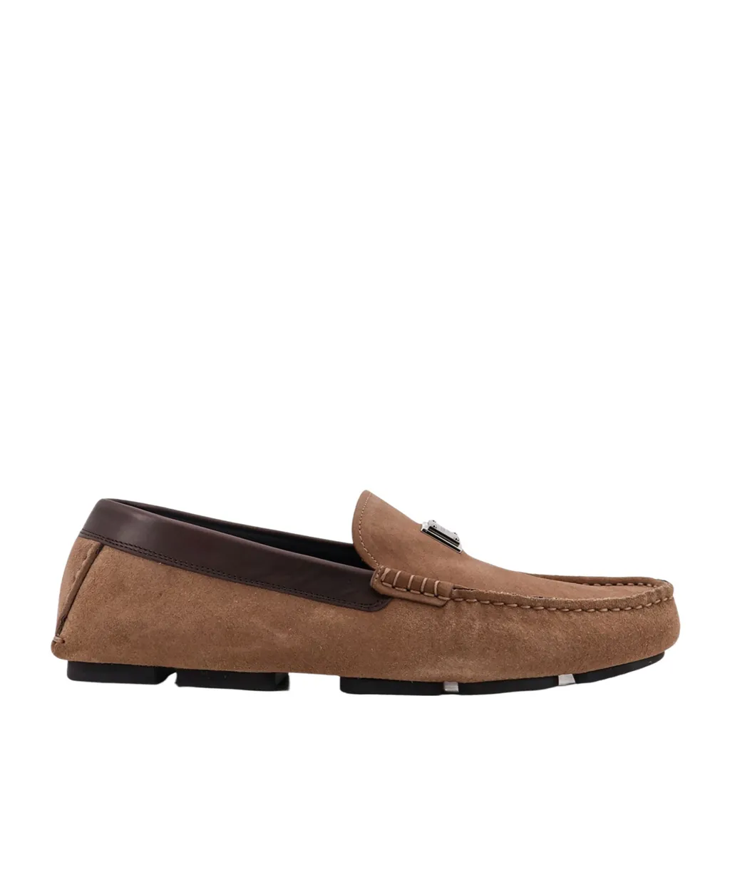 Dolce & Gabbana Logo Plaque Round-Toe Loafers