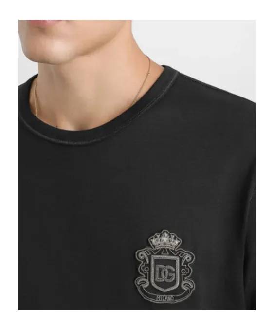 Dolce & Gabbana Heraldic Patch Short-Sleeved T-Shirt