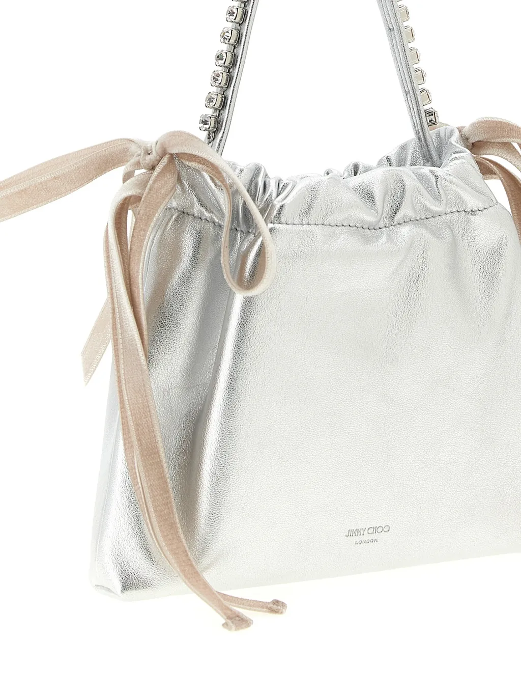 Jimmy Choo Metallic Effect Drawstring Mini Handbag